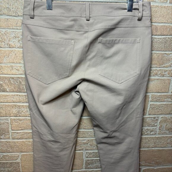 Nina Mclemore Straight Leg Stretch Cotton Sliming Pants Size 8 Tan - Picture 6 of 6